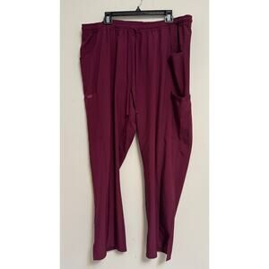 Dickies Women's EDS Essentials Drawstring Scrub Pants Wine Burgundy 3XL XXXL